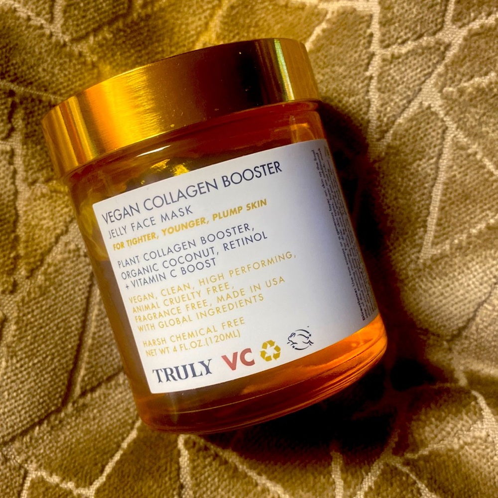 Truly, vegan collagen, booster jelly facemask